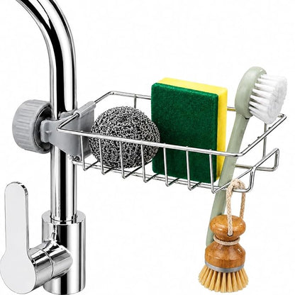 Kitchen Sink Organizer Stainless Steel (FREE Non Scratchable Scrubber)