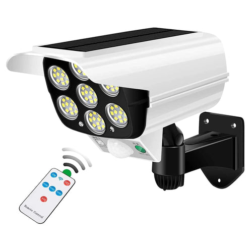 Solar 77LED Spotlight Solar Lights Outdoor IP66 Waterproof, Solar Security Lights with 1200mAh Battery (Camera Type Solar Light)