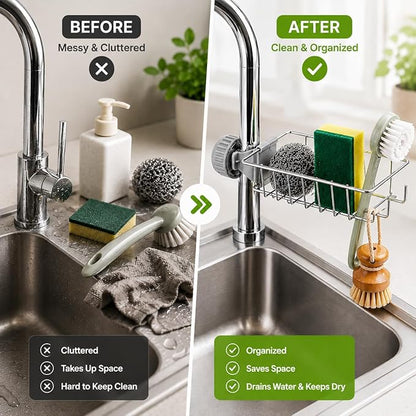 Kitchen Sink Caddy Organizer Stainless Steel