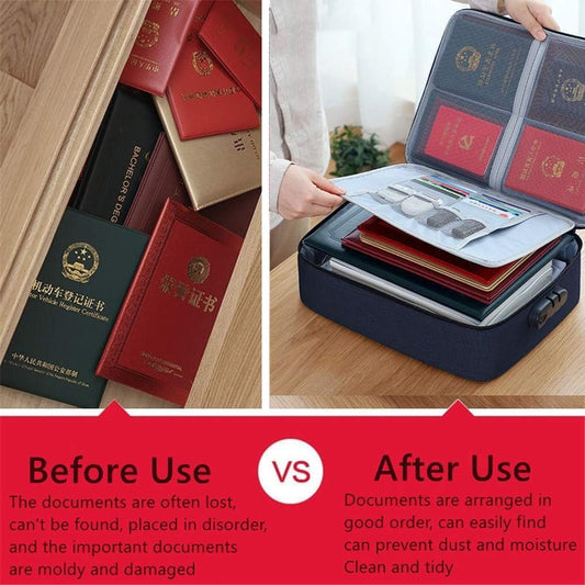 Multipurpose Document Organizer Bag (Fireproof & Waterproof)