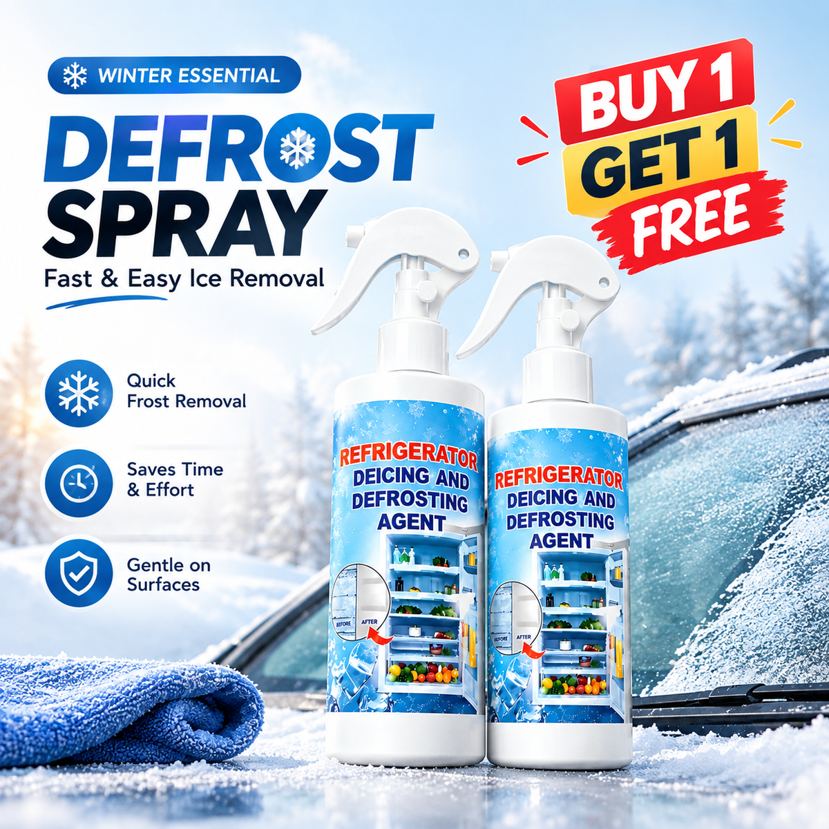 Defrosting Spray for Fridge Freezer - BUY 1 GET 1 FREE